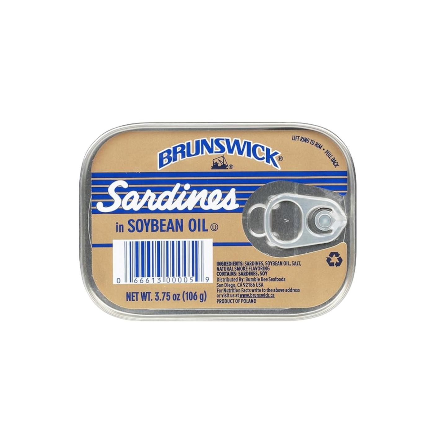 Brunswick Wild Caught Sardines in Soybean Oil
