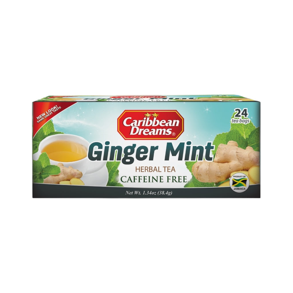 Caribbean Dreams Ginger Mint Herbal Tea, 24 Teabags